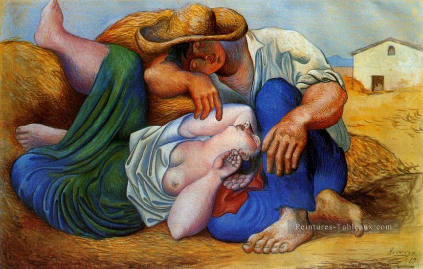 La sieste Nap paysans endormis 1932 cubiste Pablo Picasso Peintures à l'huile